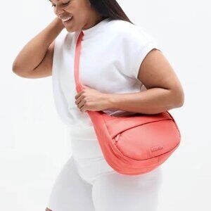 Athleta All About Small Crossbody Hobo Bag Purse (Mimosa Pink)